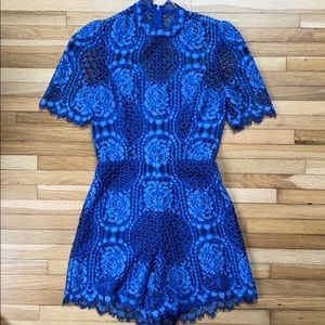 ALEXIS Blue Lace Romper